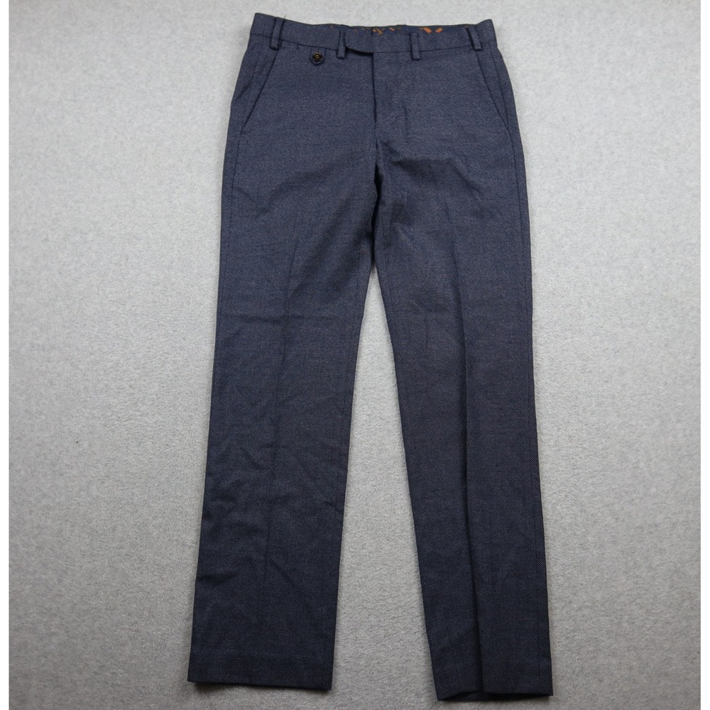 Murano Dress Pants Mens 30x30 Alex Fit Navy Blue Micro Pattern Ultimate Comfort